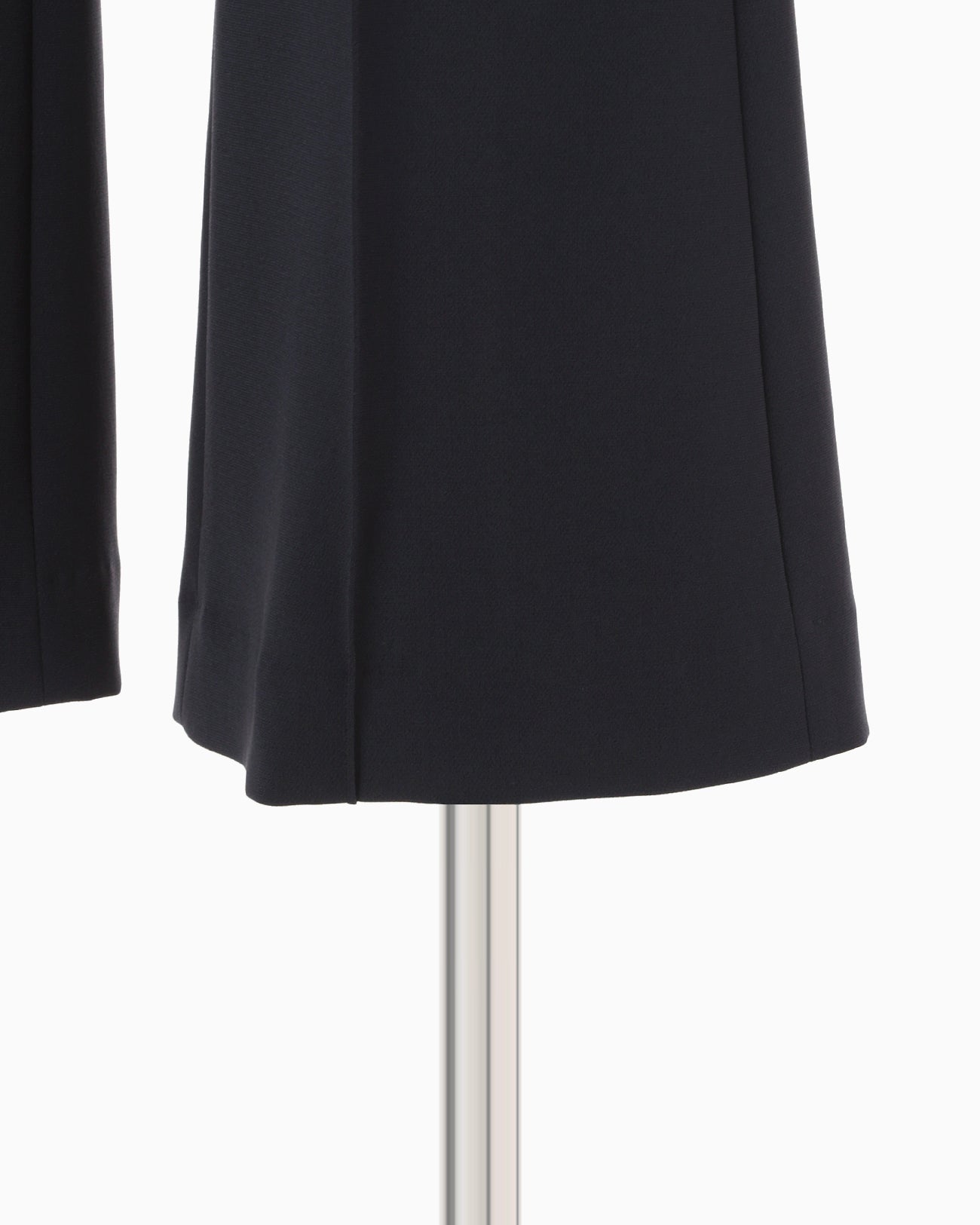 Acetate Polyester Collarless Cropped Suit Trousers - navy