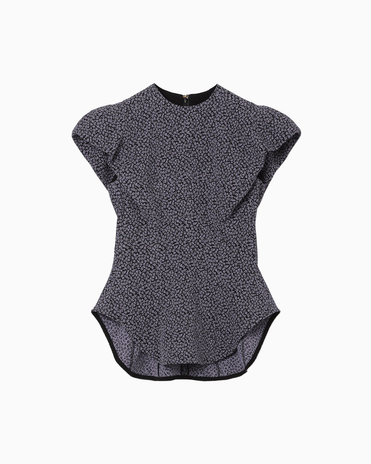 Micro Floral Jacquard Top - purple - Mame Kurogouchi