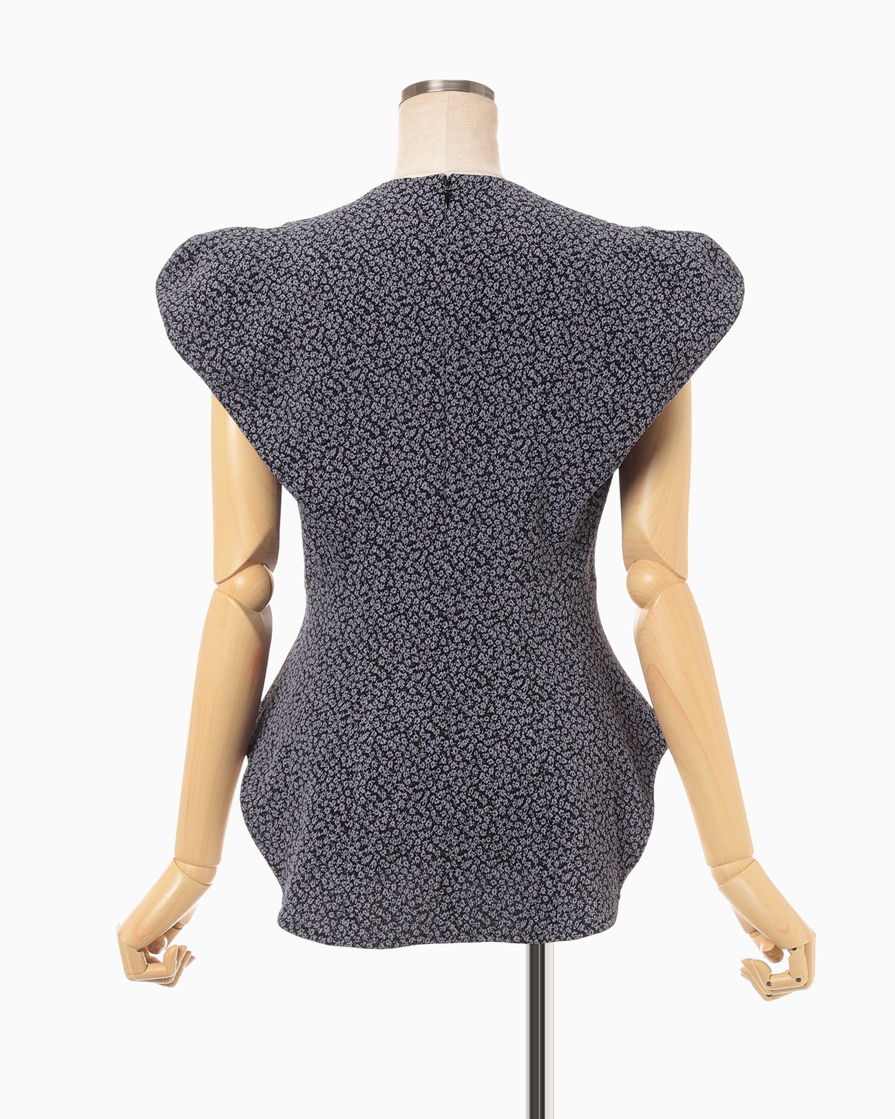 Micro Floral Jacquard Top - purple - Mame Kurogouchi