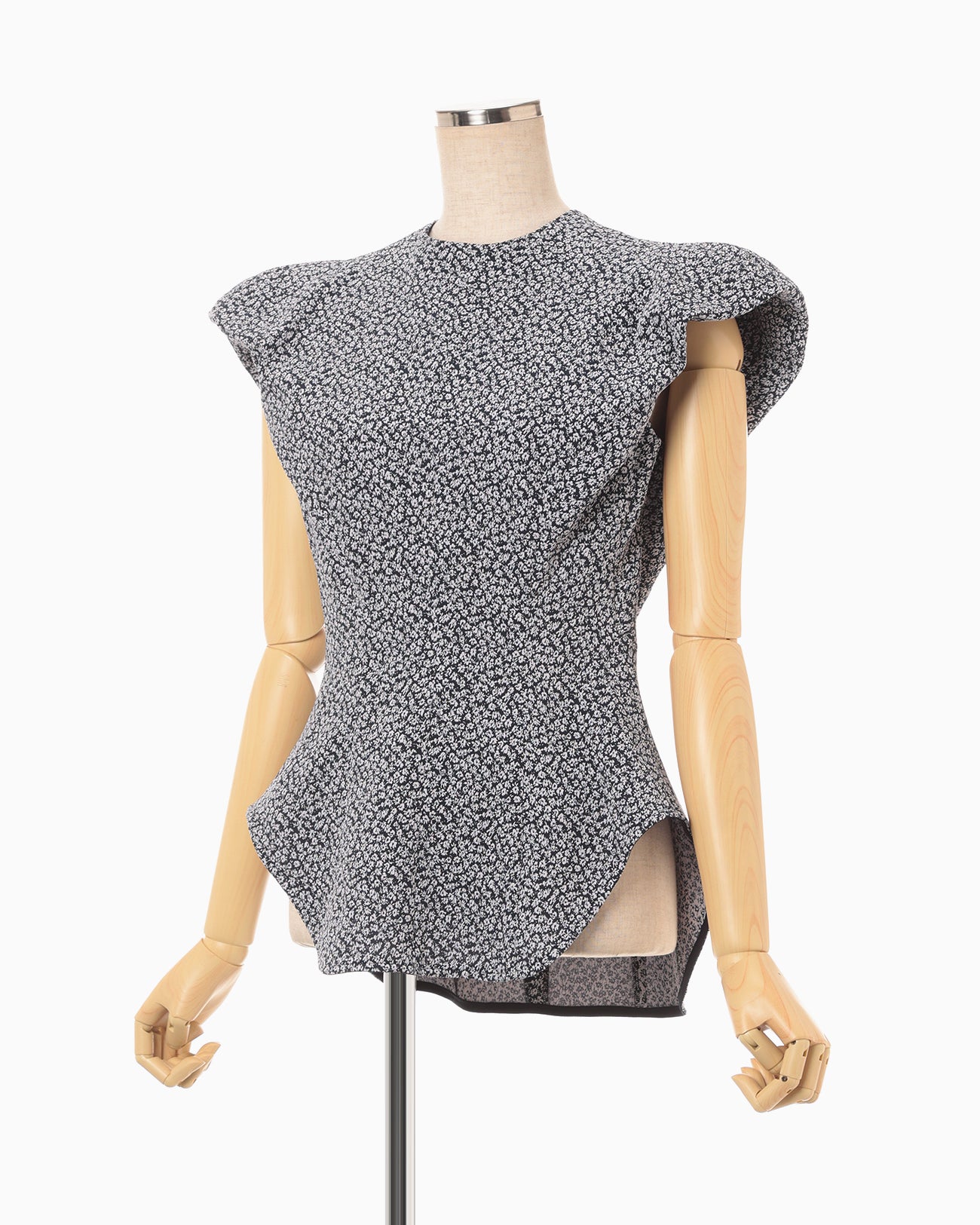 Micro Floral Jacquard Top - white - Mame Kurogouchi