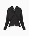 Micro Pleats Shirt - black
