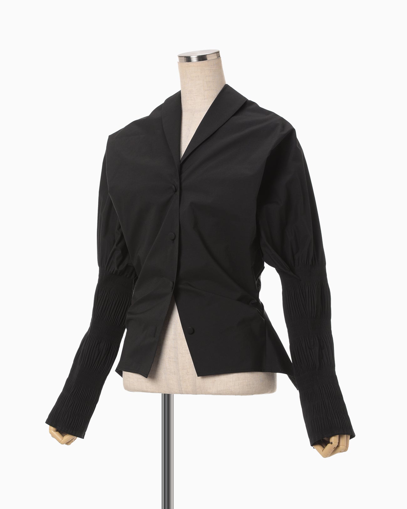 Micro Pleats Shirt - black