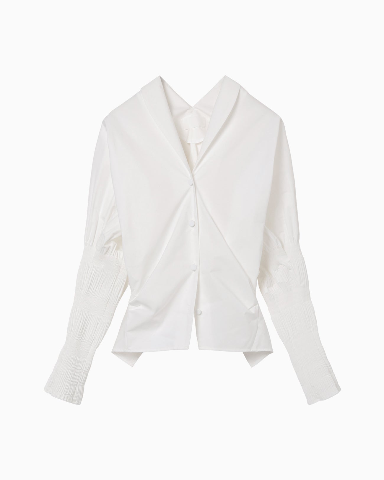 Micro Pleats Shirt - white