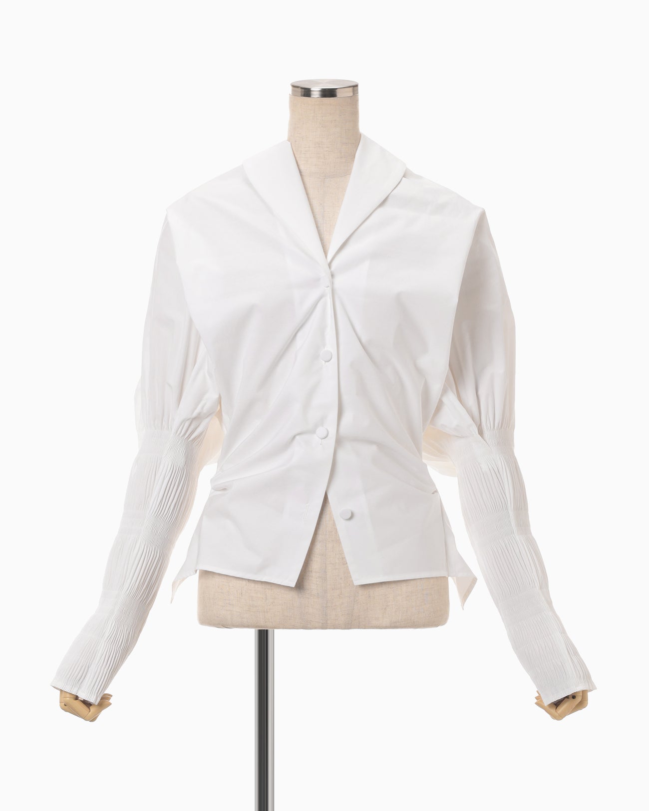 Micro Pleats Shirt - white