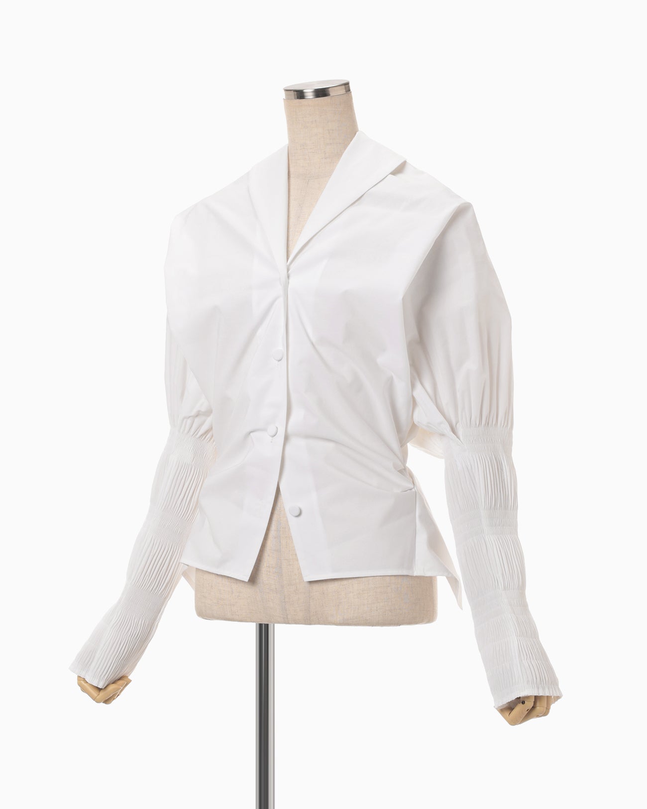 Micro Pleats Shirt - white