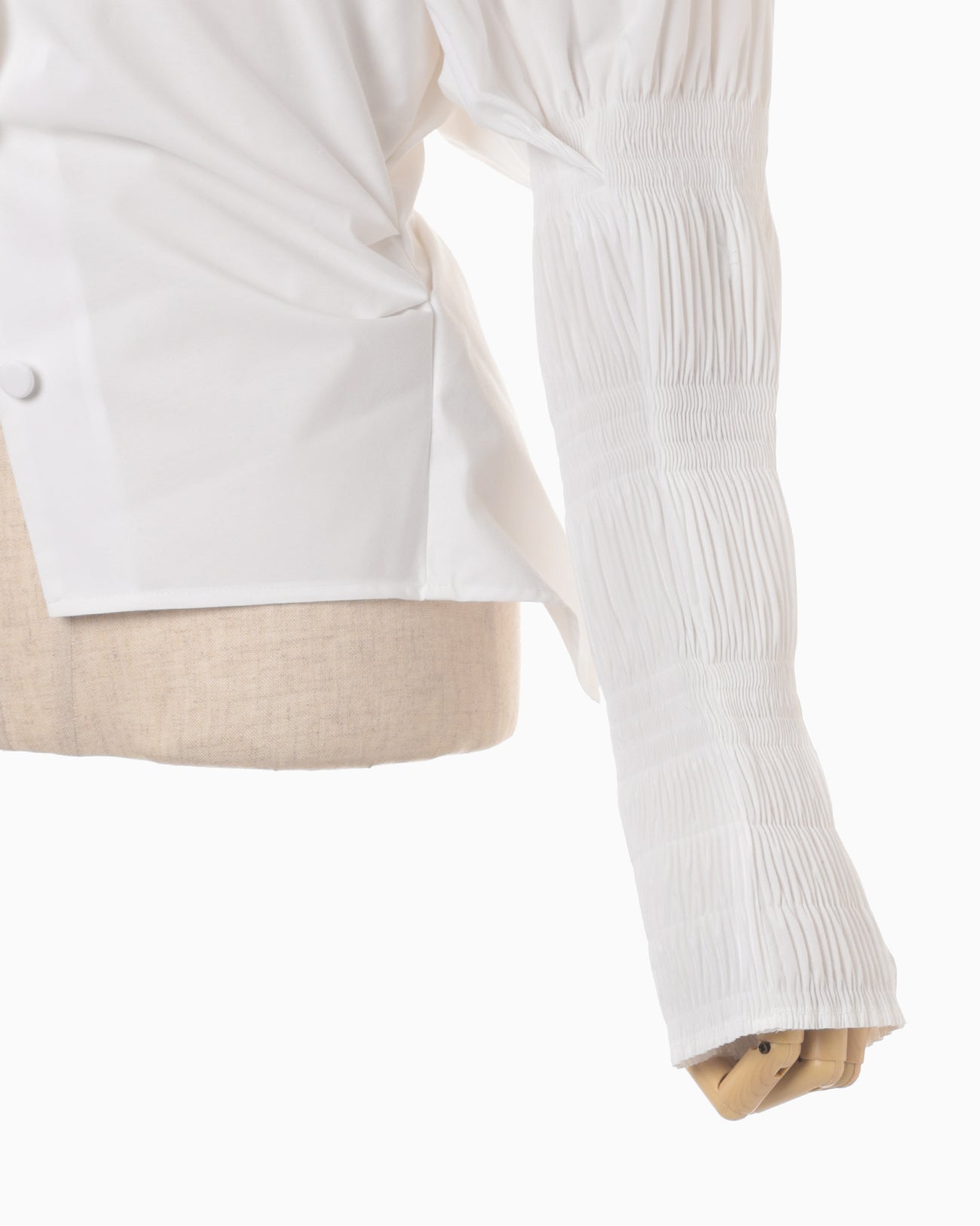Micro Pleats Shirt - white