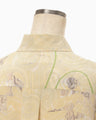 Marble Print Silk Shirt - beige