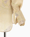 Marble Print Silk Shirt - beige
