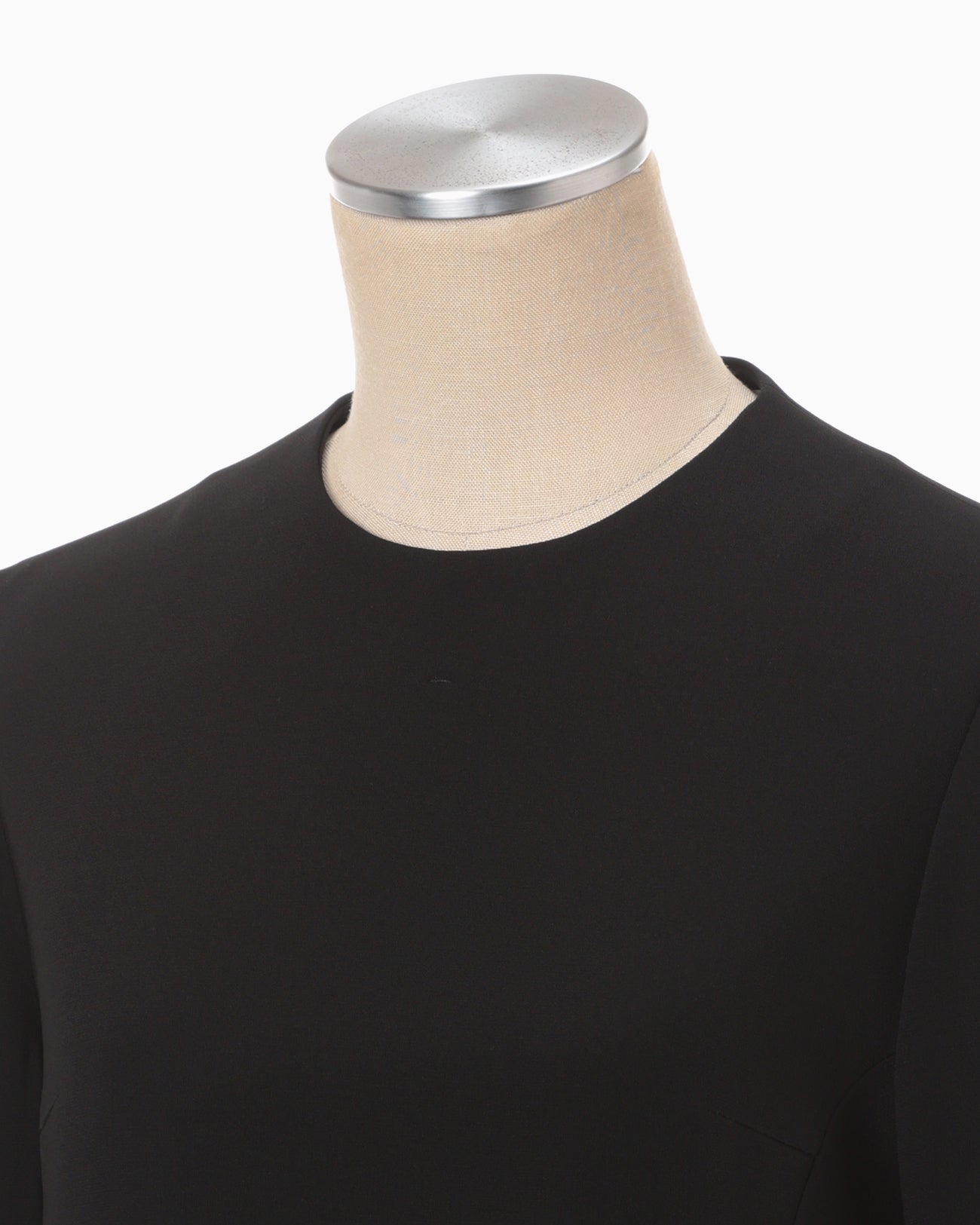 Embroidered Cuffs Top - black