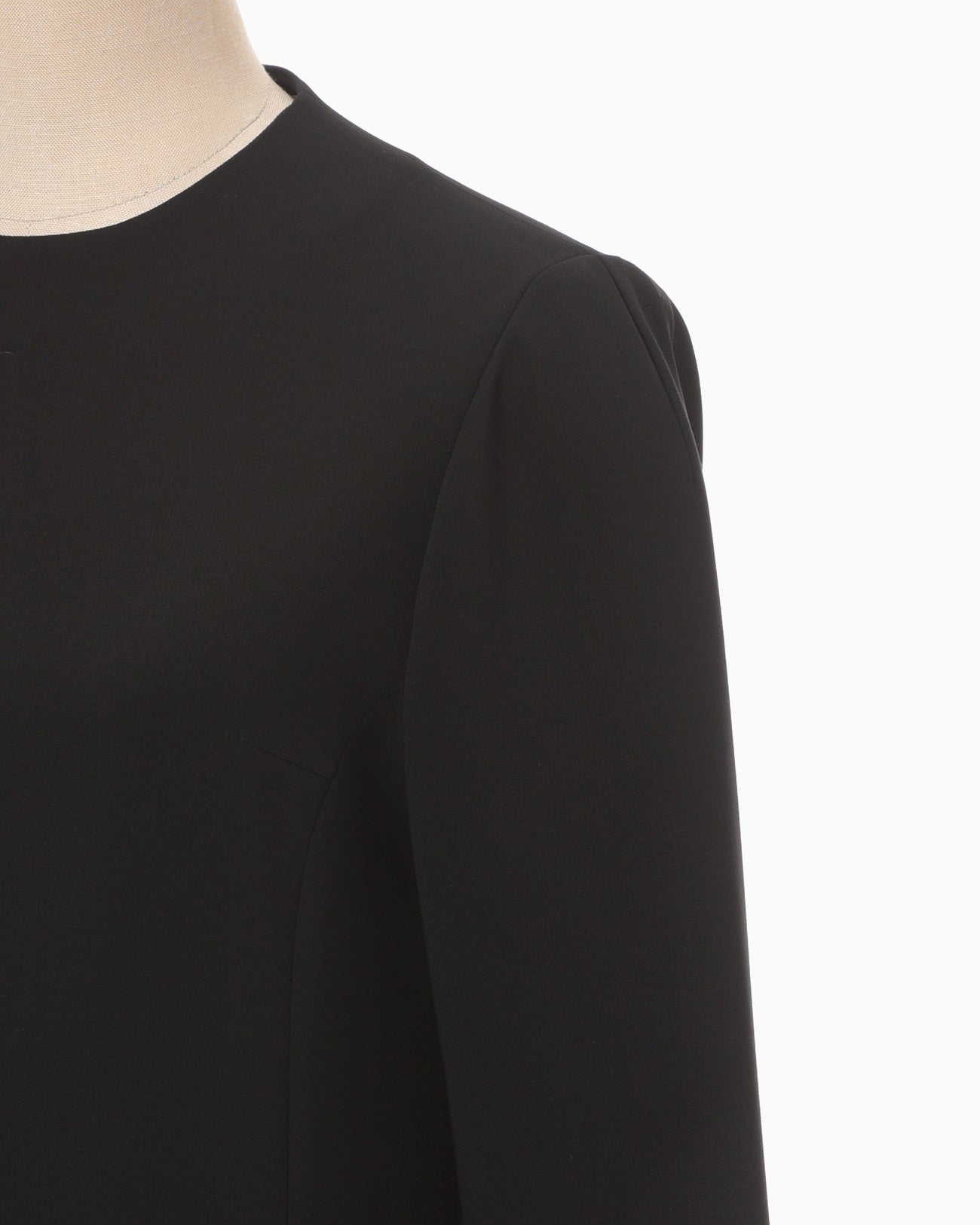 Embroidered Cuffs Top - black