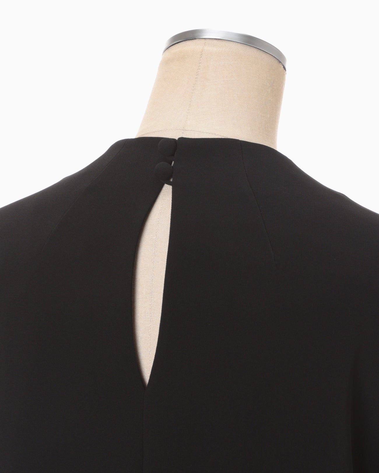 Embroidered Cuffs Top - black