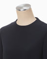 Embroidered Cuffs Top - navy
