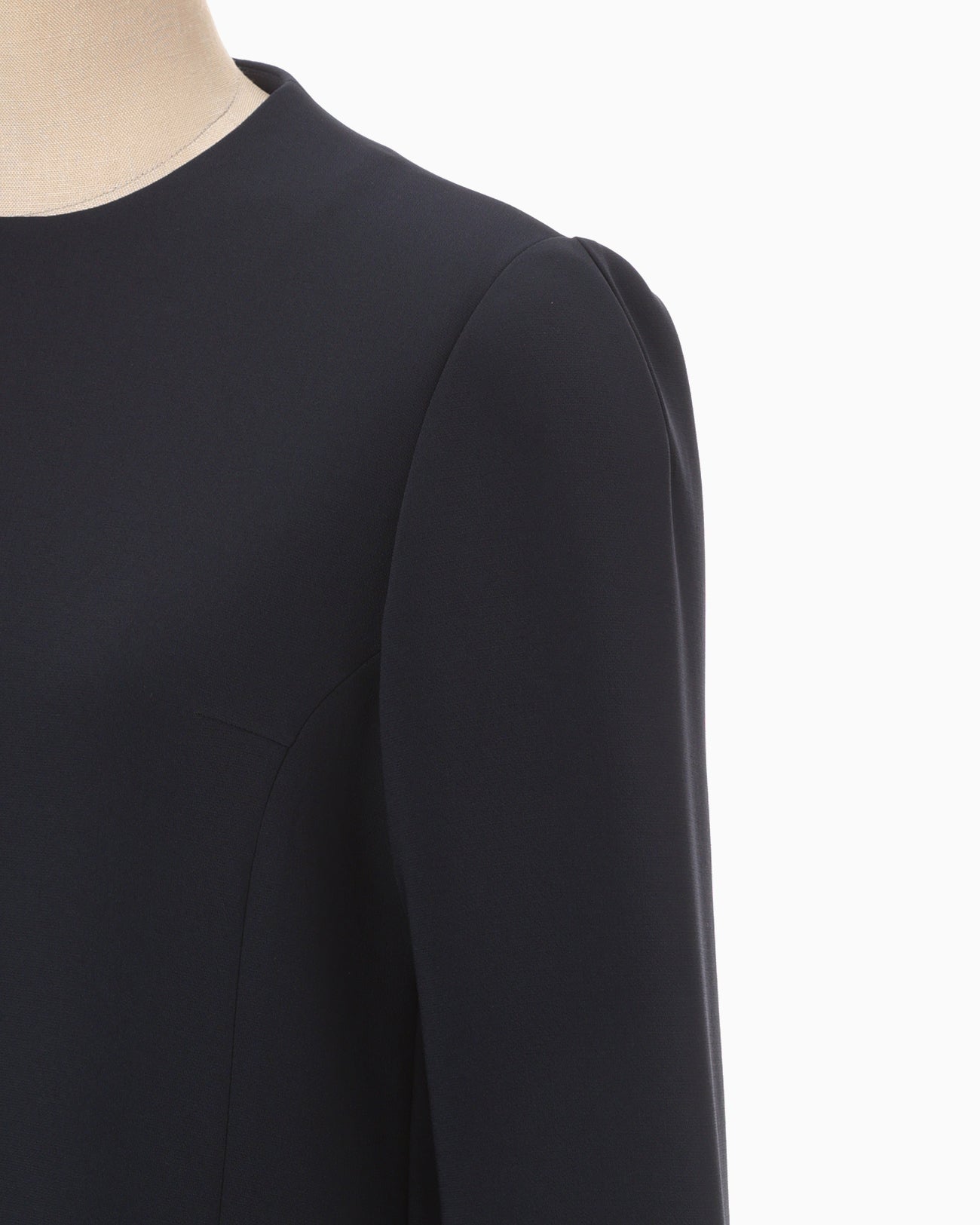 Embroidered Cuffs Top - navy