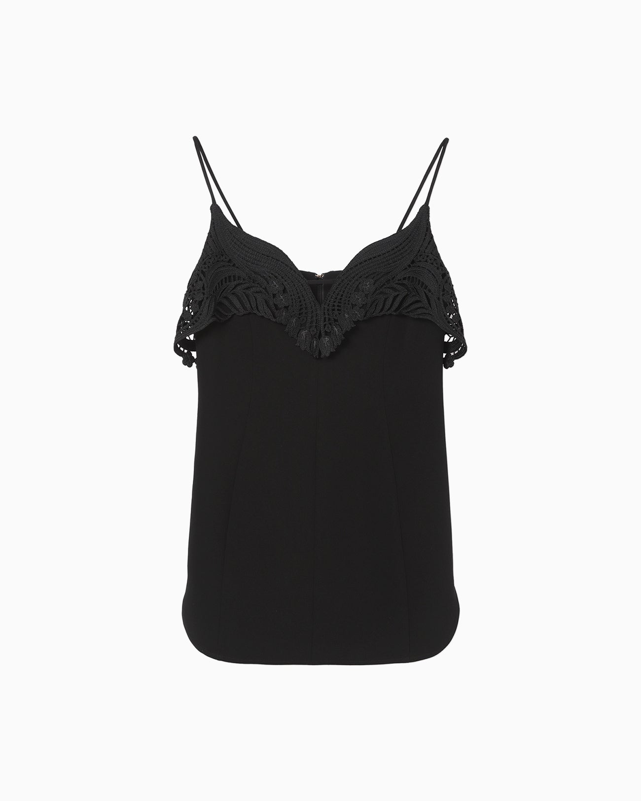 Embroidered Camisole Top - black
