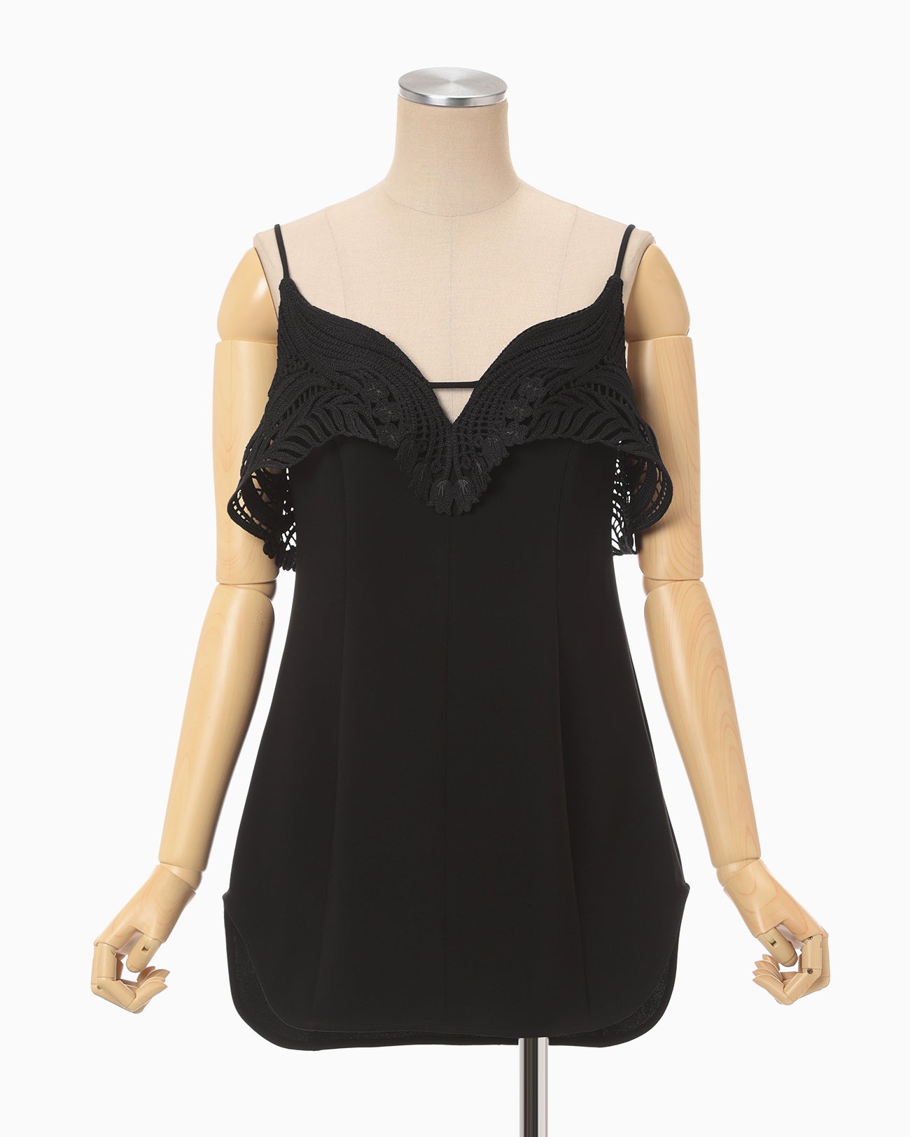 Embroidered Camisole Top - black
