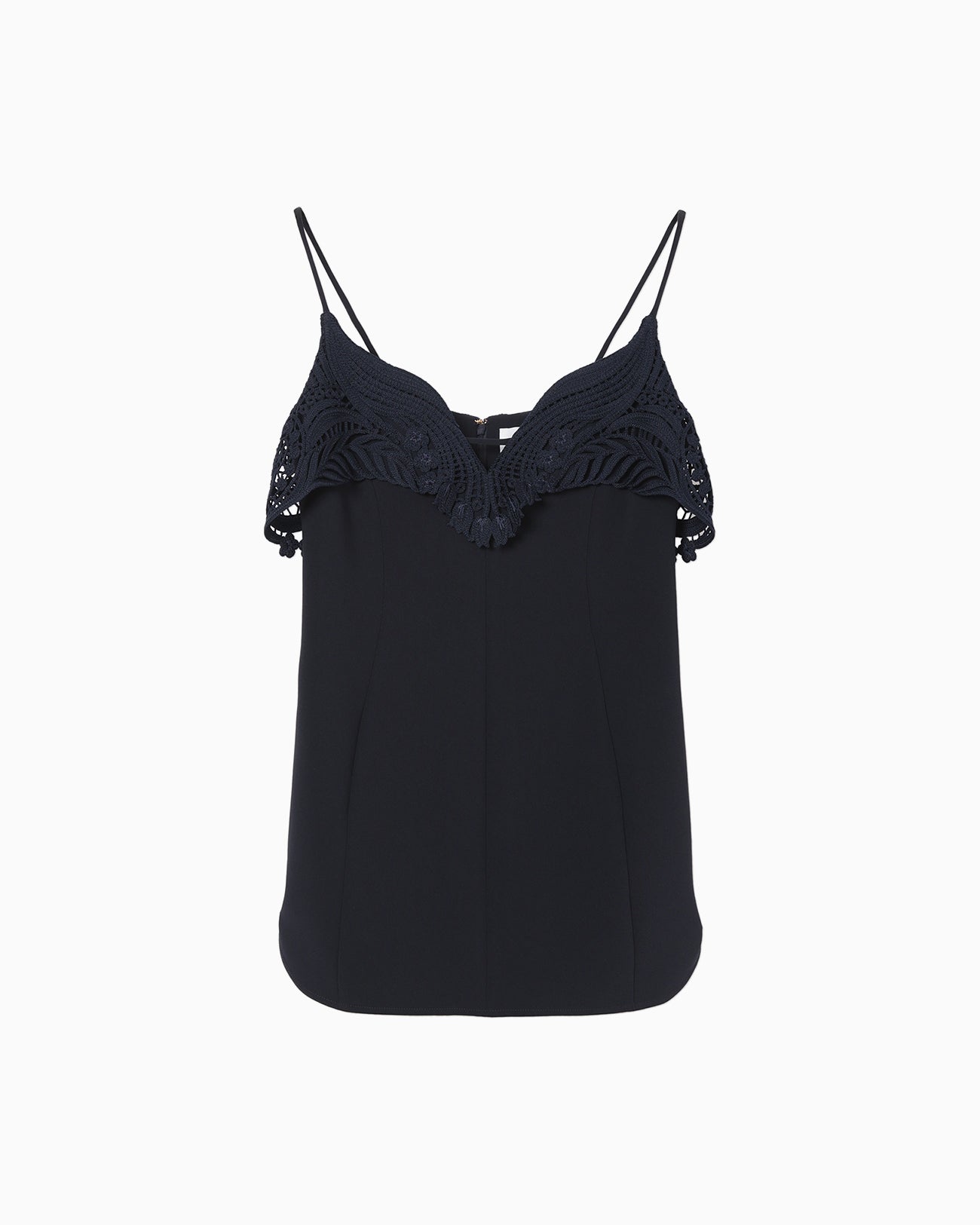Embroidered Camisole Top - navy