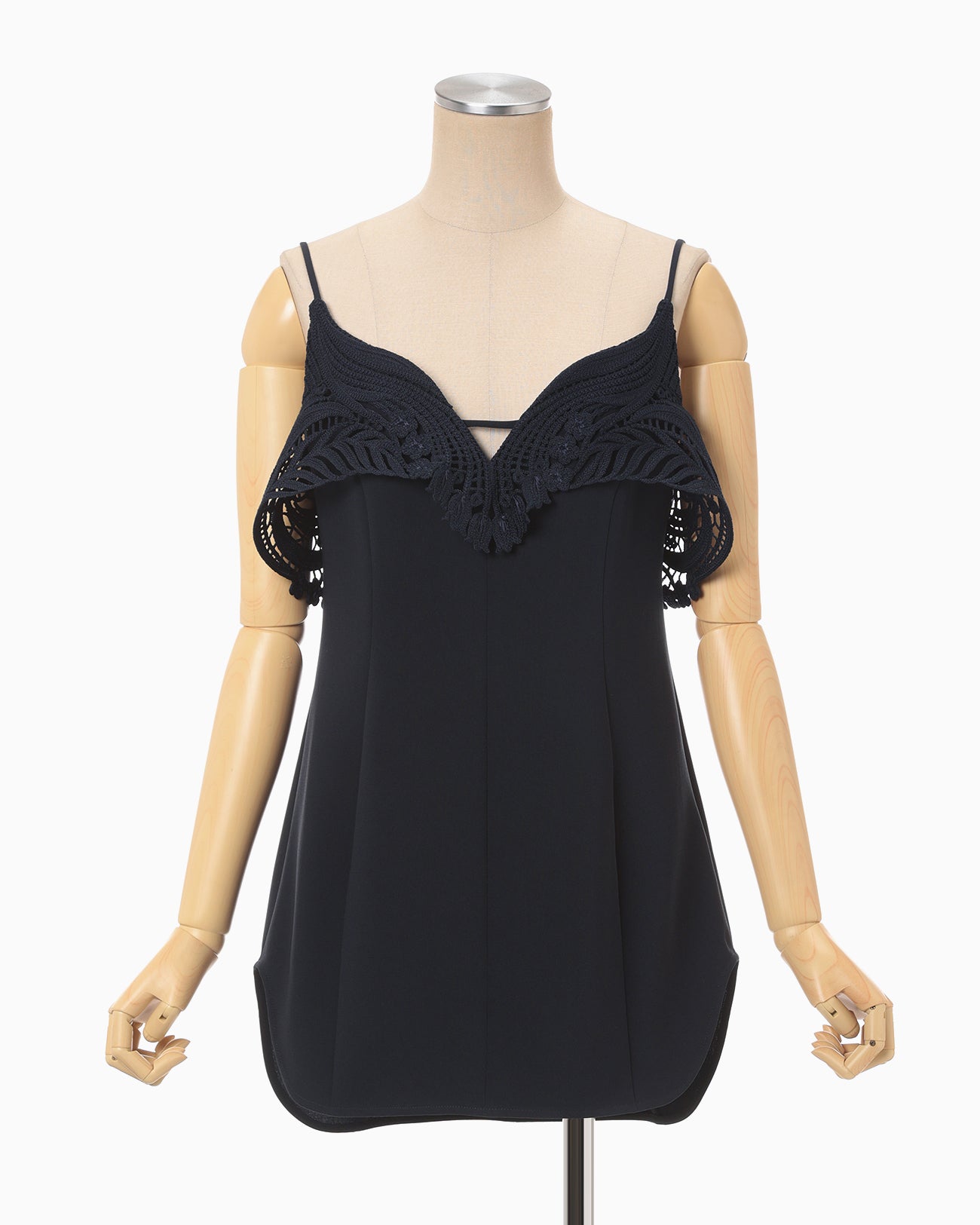 Embroidered Camisole Top - navy