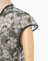Floral Lace French Sleeve Top - green