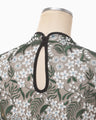 Floral Lace French Sleeve Top - green