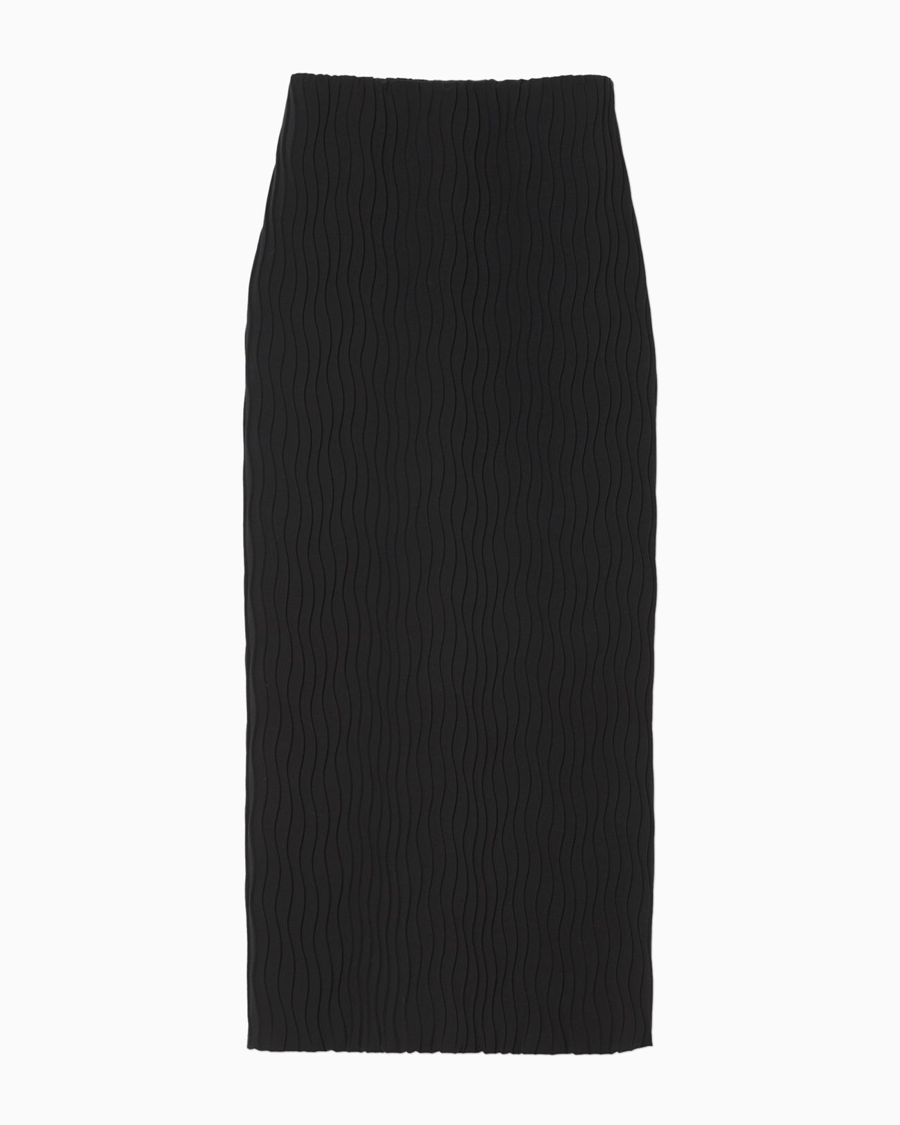 Wave Pleats Skirt - black