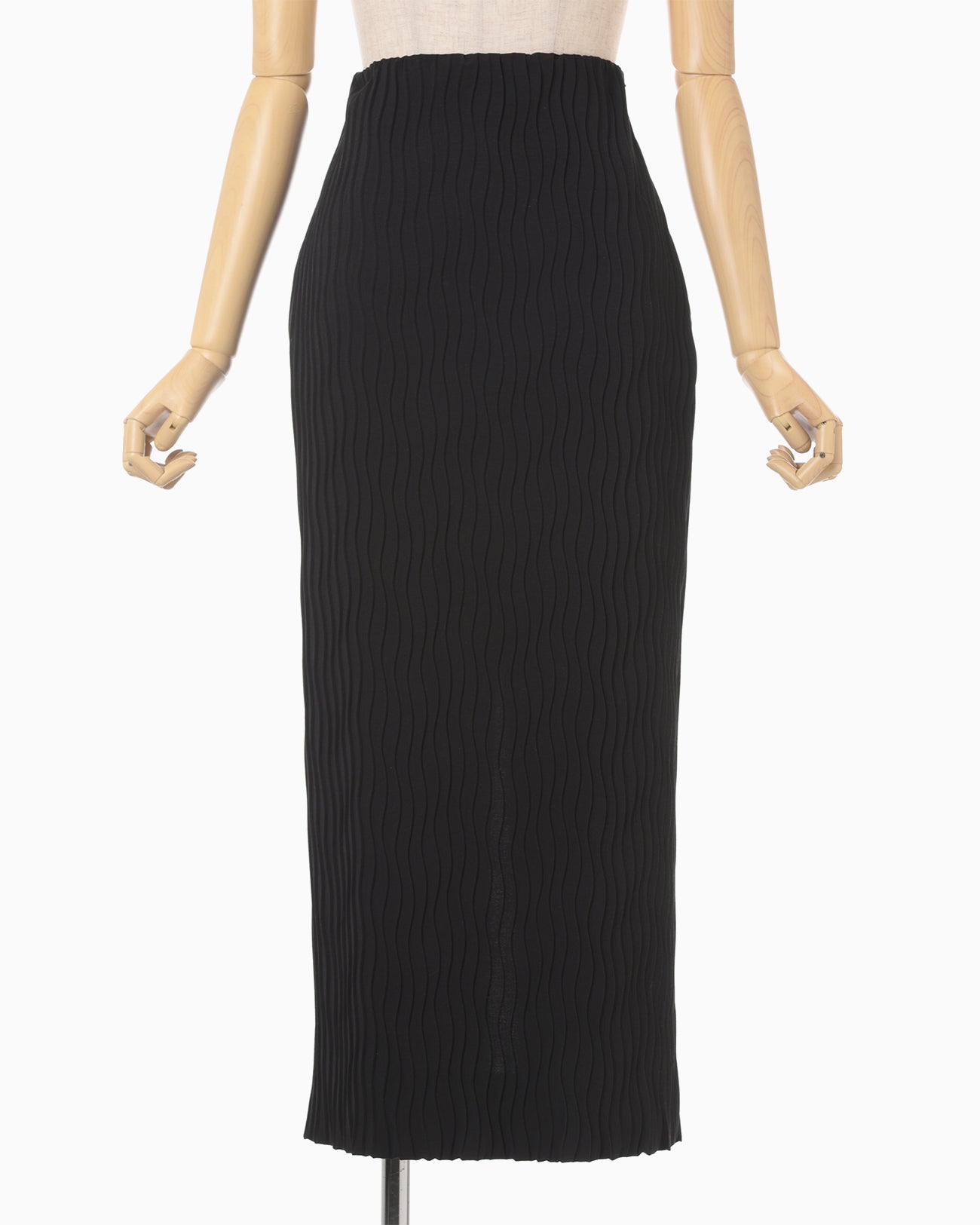 Wave Pleats Skirt - black