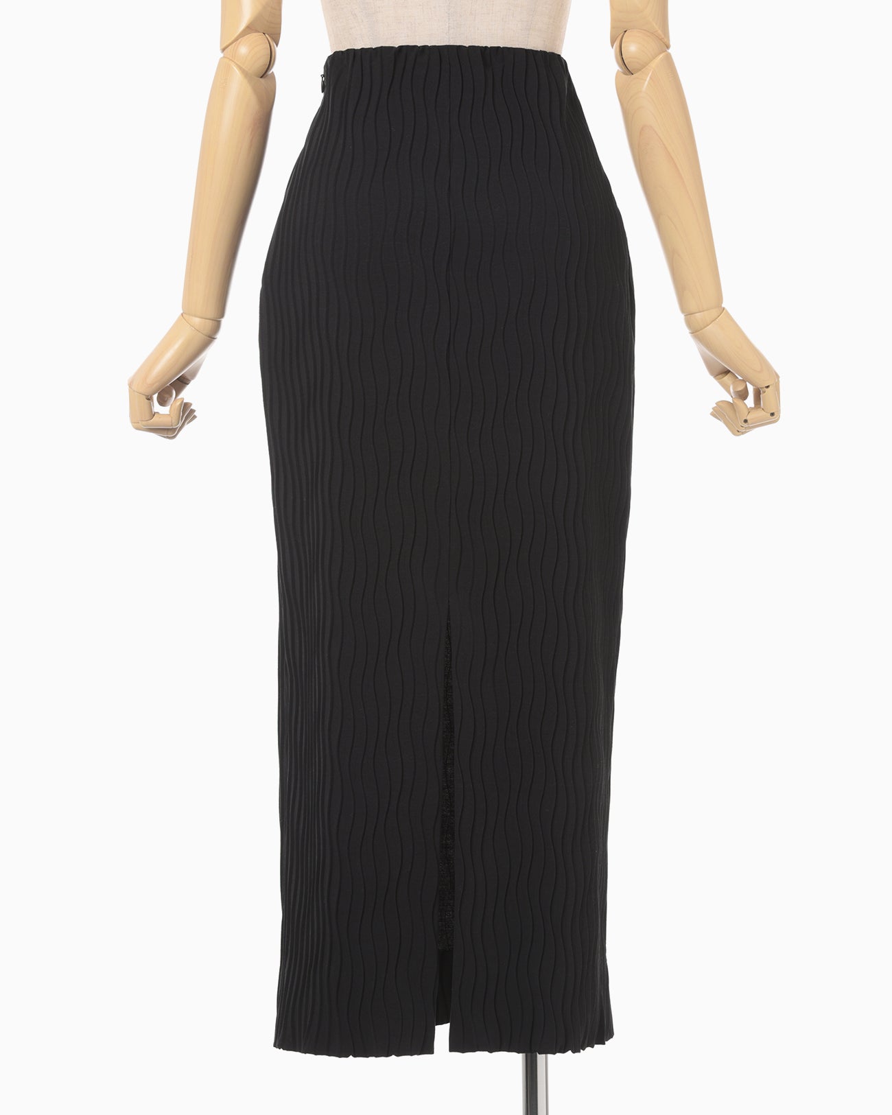 Wave Pleats Skirt - black