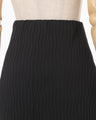 Wave Pleats Skirt - black