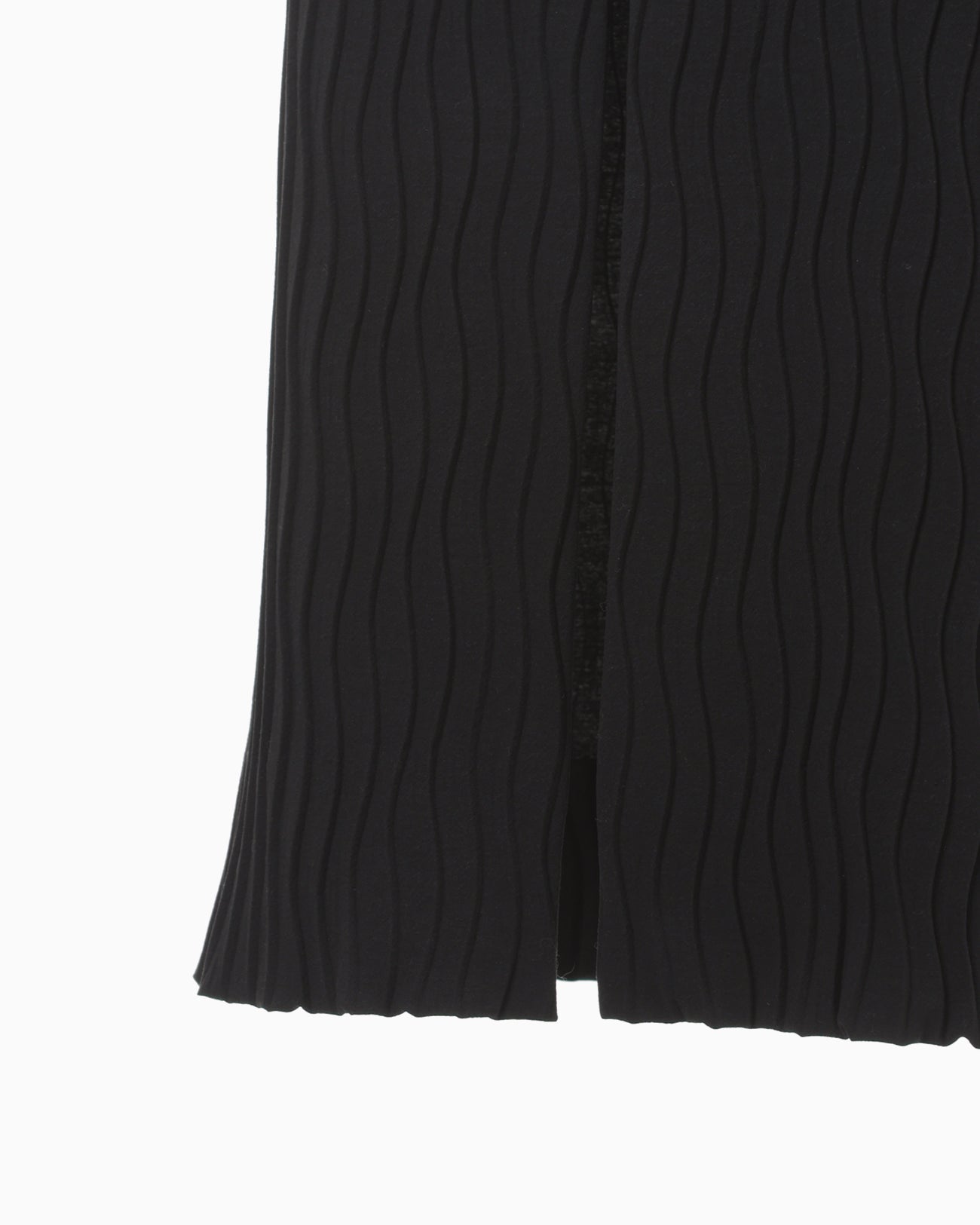 Wave Pleats Skirt - black