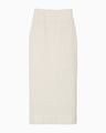 Wave Pleats Skirt - ecru