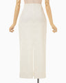 Wave Pleats Skirt - ecru