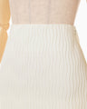 Wave Pleats Skirt - ecru