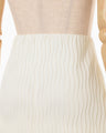 Wave Pleats Skirt - ecru