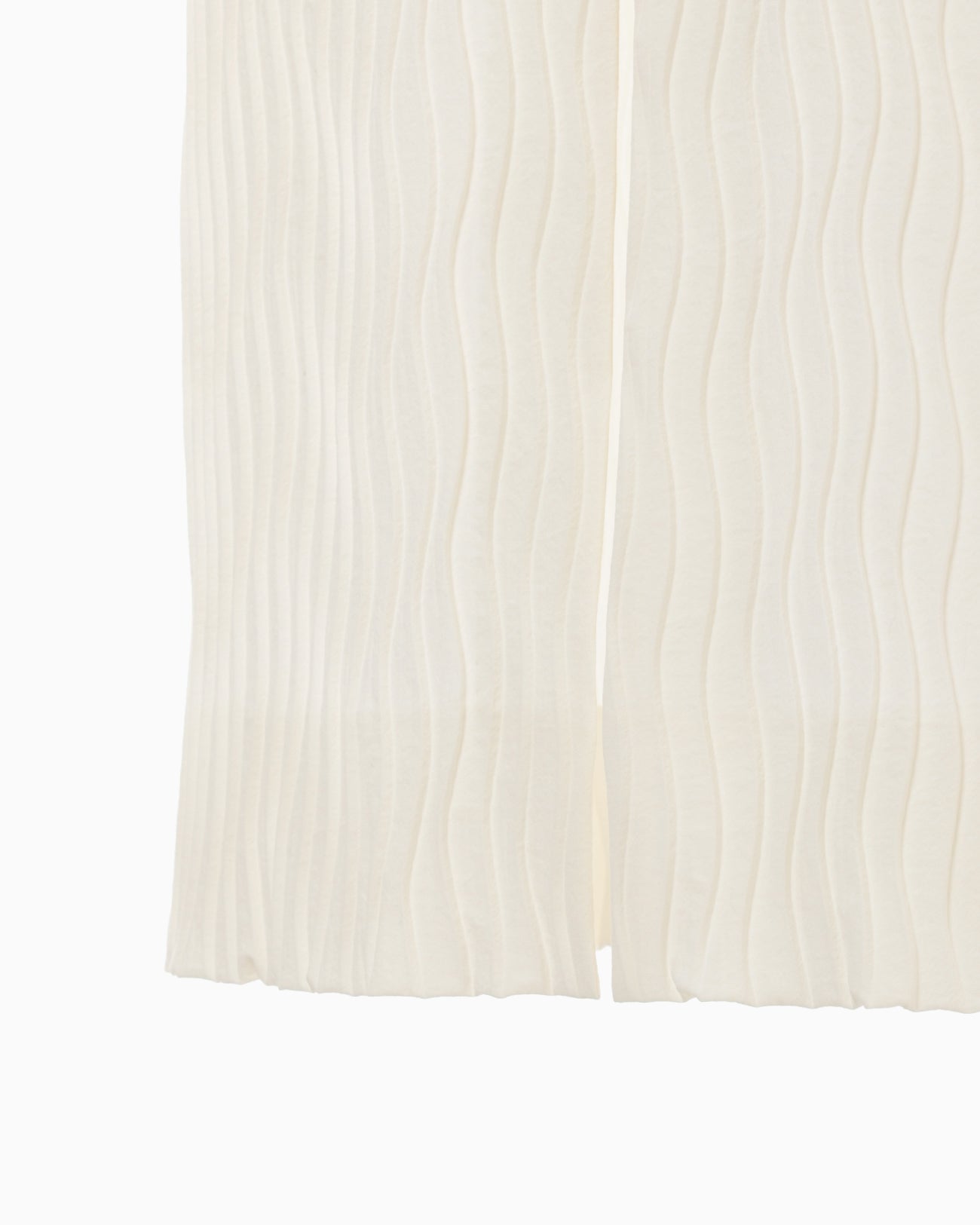 Wave Pleats Skirt - ecru