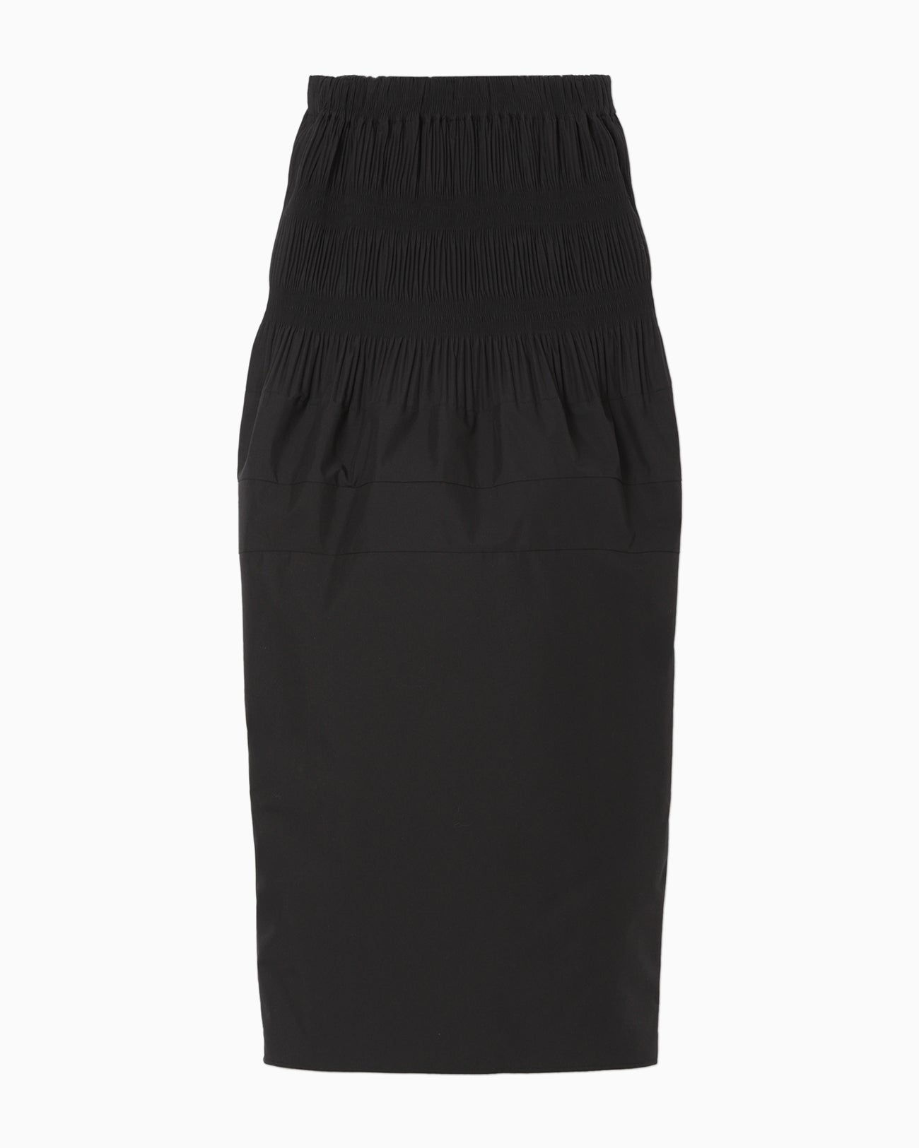 Micro Pleats Round Silhousette Skirt - black