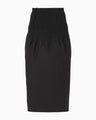 Micro Pleats Round Silhousette Skirt - black
