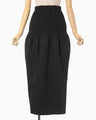 Micro Pleats Round Silhousette Skirt - black