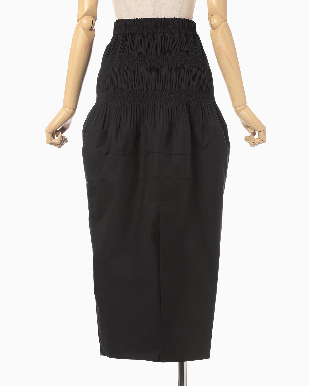Micro Pleats Round Silhousette Skirt - black
