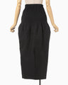 Micro Pleats Round Silhousette Skirt - black