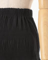 Micro Pleats Round Silhousette Skirt - black