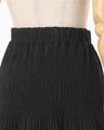 Micro Pleats Round Silhousette Skirt - black