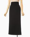 Acetate Polyester I-Line Skirt - black