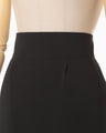 Acetate Polyester I-Line Skirt - black