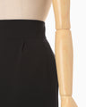Acetate Polyester I-Line Skirt - black