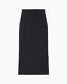 Acetate Polyester I-Line Skirt - navy