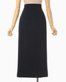 Acetate Polyester I-Line Skirt - navy