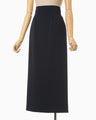 Acetate Polyester I-Line Skirt - navy