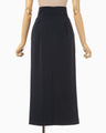 Acetate Polyester I-Line Skirt - navy