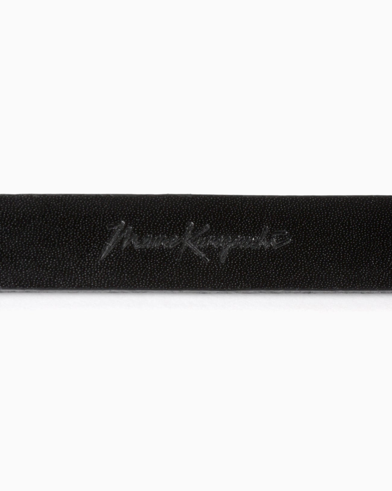 Cow Hide Leather Narrow Belt - black - Mame Kurogouchi
