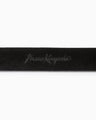 Cow Hide Leather Narrow Belt - black