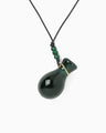 Floral Motif Glass Necklace - green